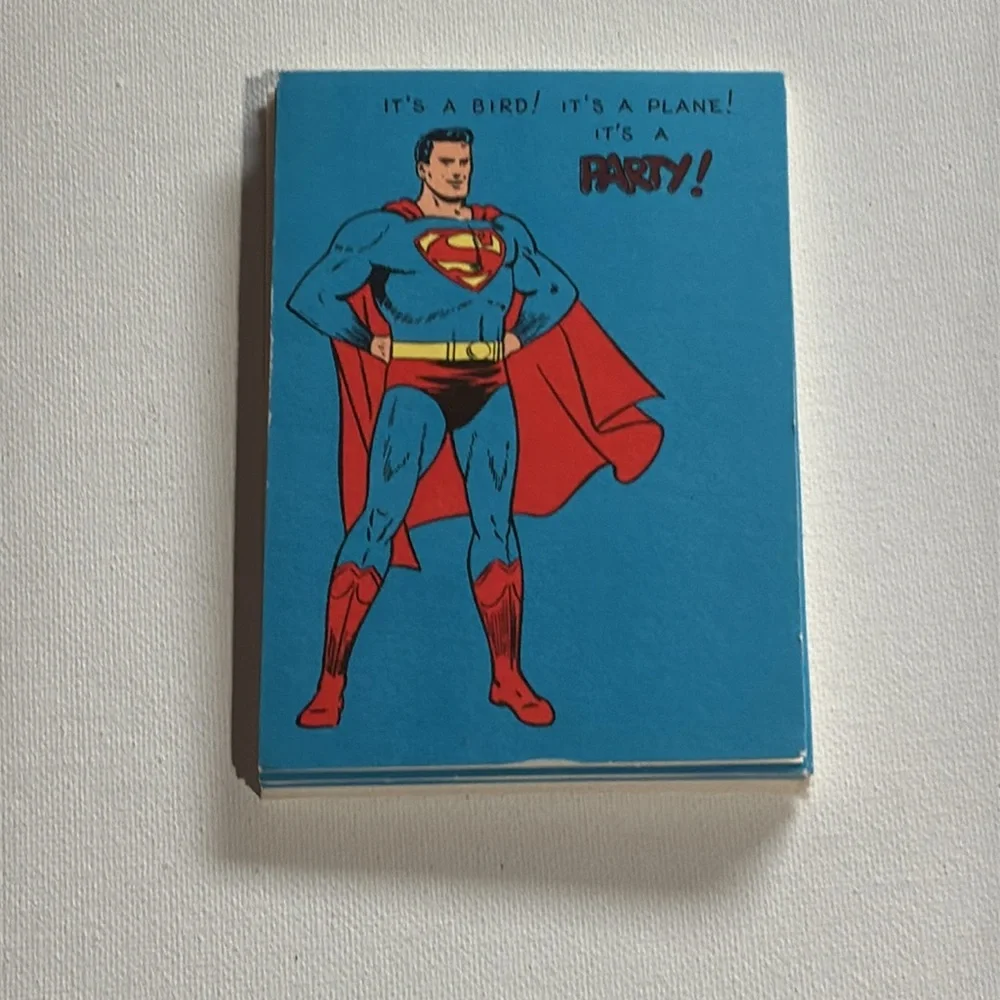 RARE 1966 Hallmark Superman Party Invitations Set of 7 VTG HALLMARK SUPERMAN